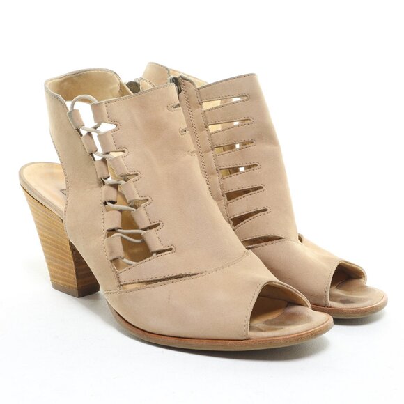 Paul Green Sabrina Leather Open Toe Heeled Sandal Women's UK6.5 US9 EU40 Cream - Picture 4 of 16